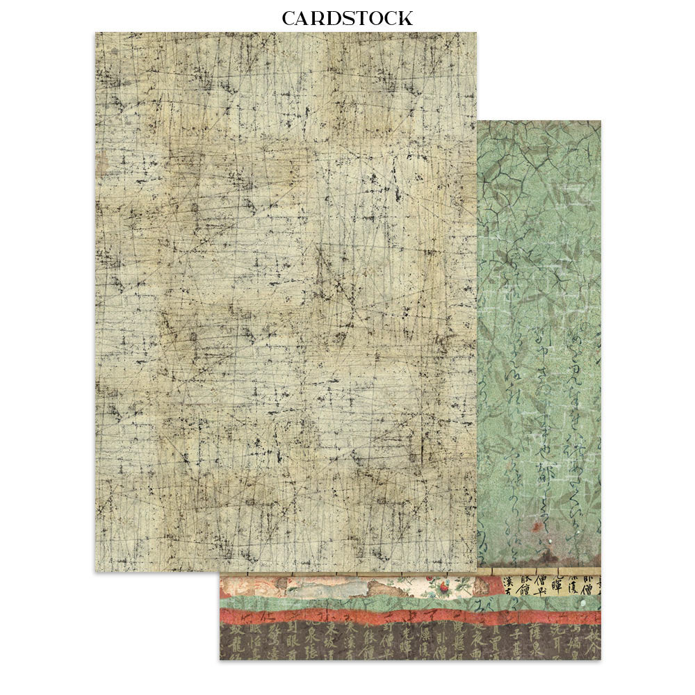 Stamperia ORIENTAL GARDEN - A4 Junk Journal - Stickers Cut outs Backgrounds #SBJK26
