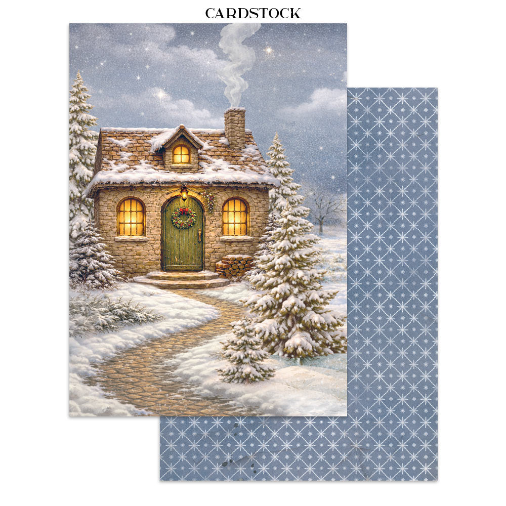 Stamperia SILENT NIGHT - CHRISTMAS - A4 Junk Journal - Stickers Cut outs Backgrounds #SBJK27