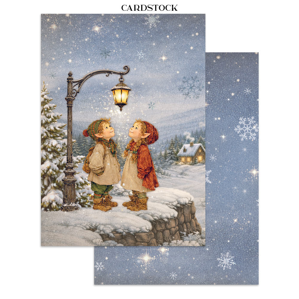 Stamperia SILENT NIGHT - CHRISTMAS - A4 Junk Journal - Stickers Cut outs Backgrounds #SBJK27