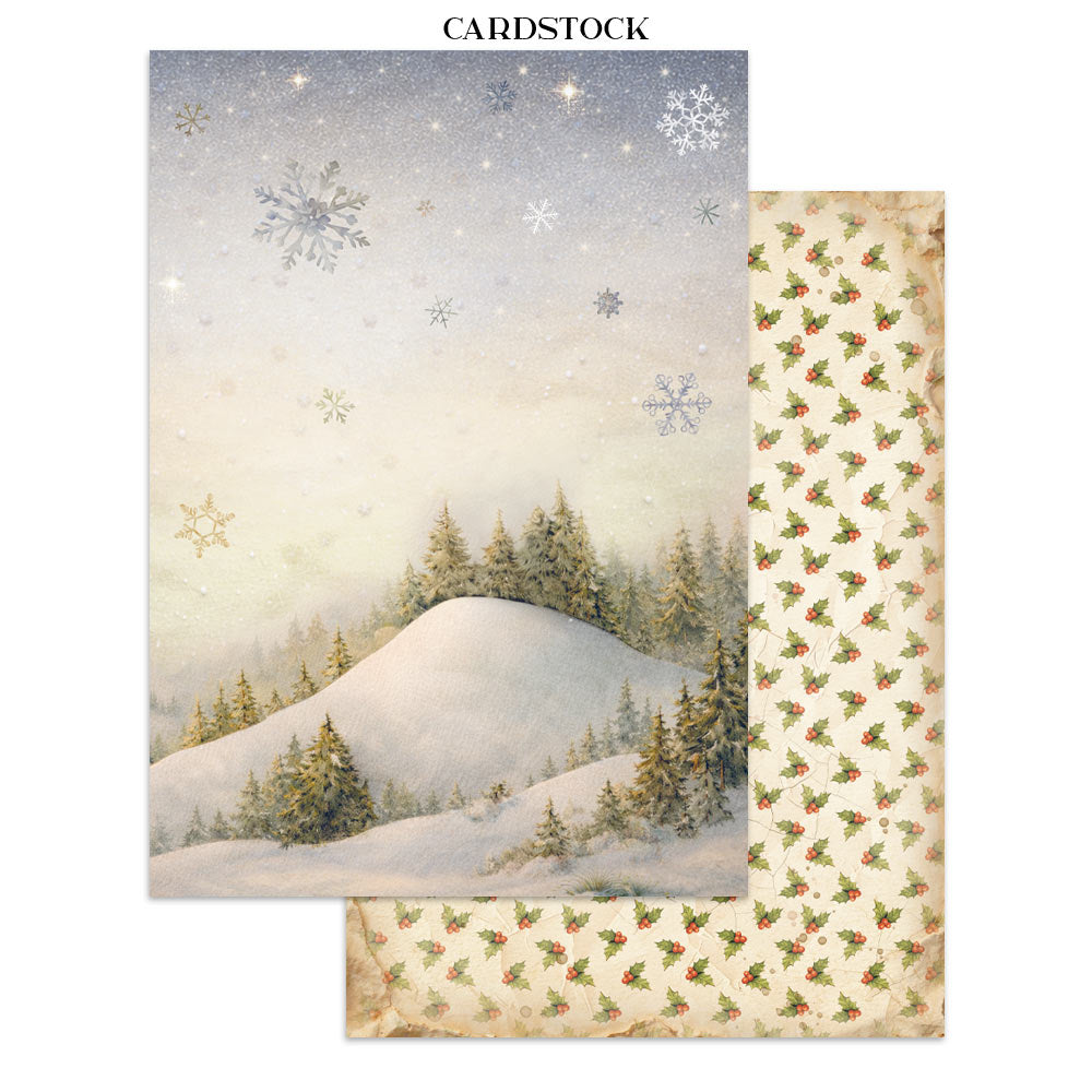 Stamperia SILENT NIGHT - CHRISTMAS - A4 Junk Journal - Stickers Cut outs Backgrounds #SBJK27