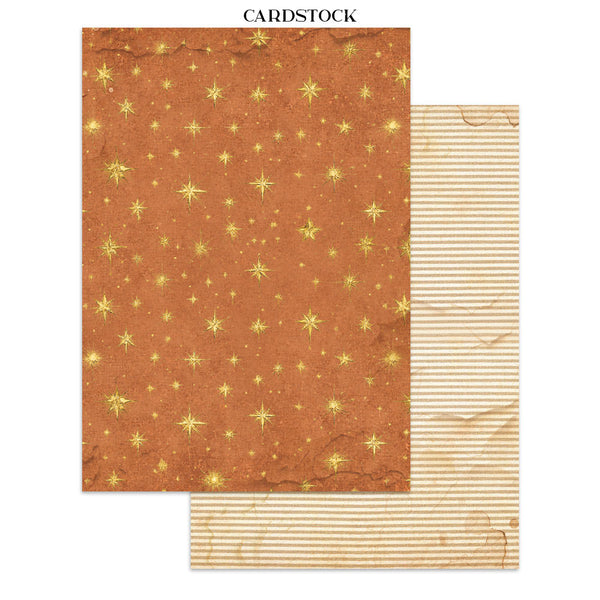Stamperia SILENT NIGHT - CHRISTMAS - A4 Junk Journal - Stickers Cut outs Backgrounds #SBJK27