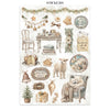 Stamperia WHITE CHRISTMAS - A4 Junk Journal - Stickers Cut outs Backgrounds #SBJK28