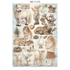 Stamperia WHITE CHRISTMAS - A4 Junk Journal - Stickers Cut outs Backgrounds #SBJK28