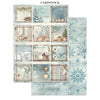 Stamperia WHITE CHRISTMAS - A4 Junk Journal - Stickers Cut outs Backgrounds #SBJK28