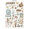 Stamperia WHITE CHRISTMAS - A4 Junk Journal - Stickers Cut outs Backgrounds #SBJK28