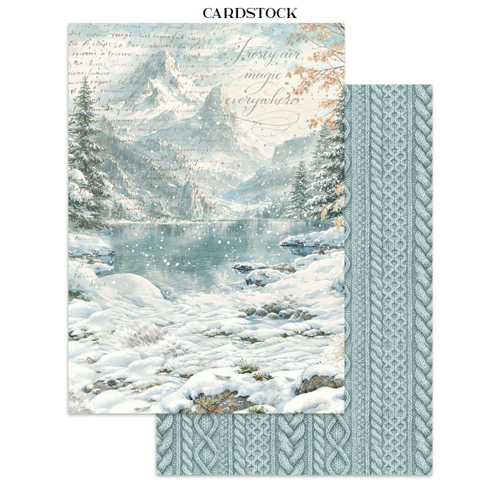 Stamperia WHITE CHRISTMAS - A4 Junk Journal - Stickers Cut outs Backgrounds #SBJK28