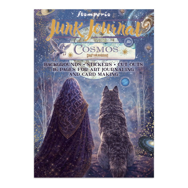 Stamperia COSMOS - A4 Junk Journal - Stickers Cut outs Backgrounds #SBJK29