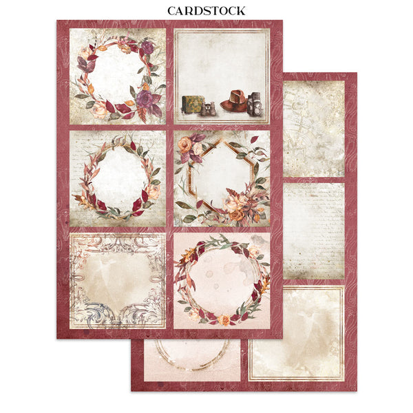 Stamperia OUR WAY - A4 Junk Journal - Stickers Cut outs Backgrounds #SBJK30