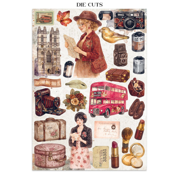 Stamperia OUR WAY - A4 Junk Journal - Stickers Cut outs Backgrounds #SBJK30