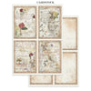 Stamperia FLOWERS and POEMS - A4 Junk Journal - Stickers Cut outs Backgrounds #SBJK31