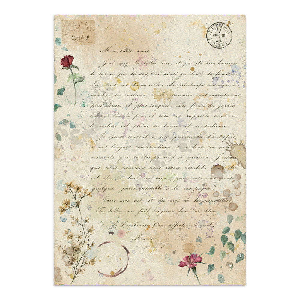 Stamperia FLOWERS and POEMS - A4 Junk Journal - Stickers Cut outs Backgrounds #SBJK31