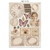 Stamperia FLOWERS and POEMS - A4 Junk Journal - Stickers Cut outs Backgrounds #SBJK31