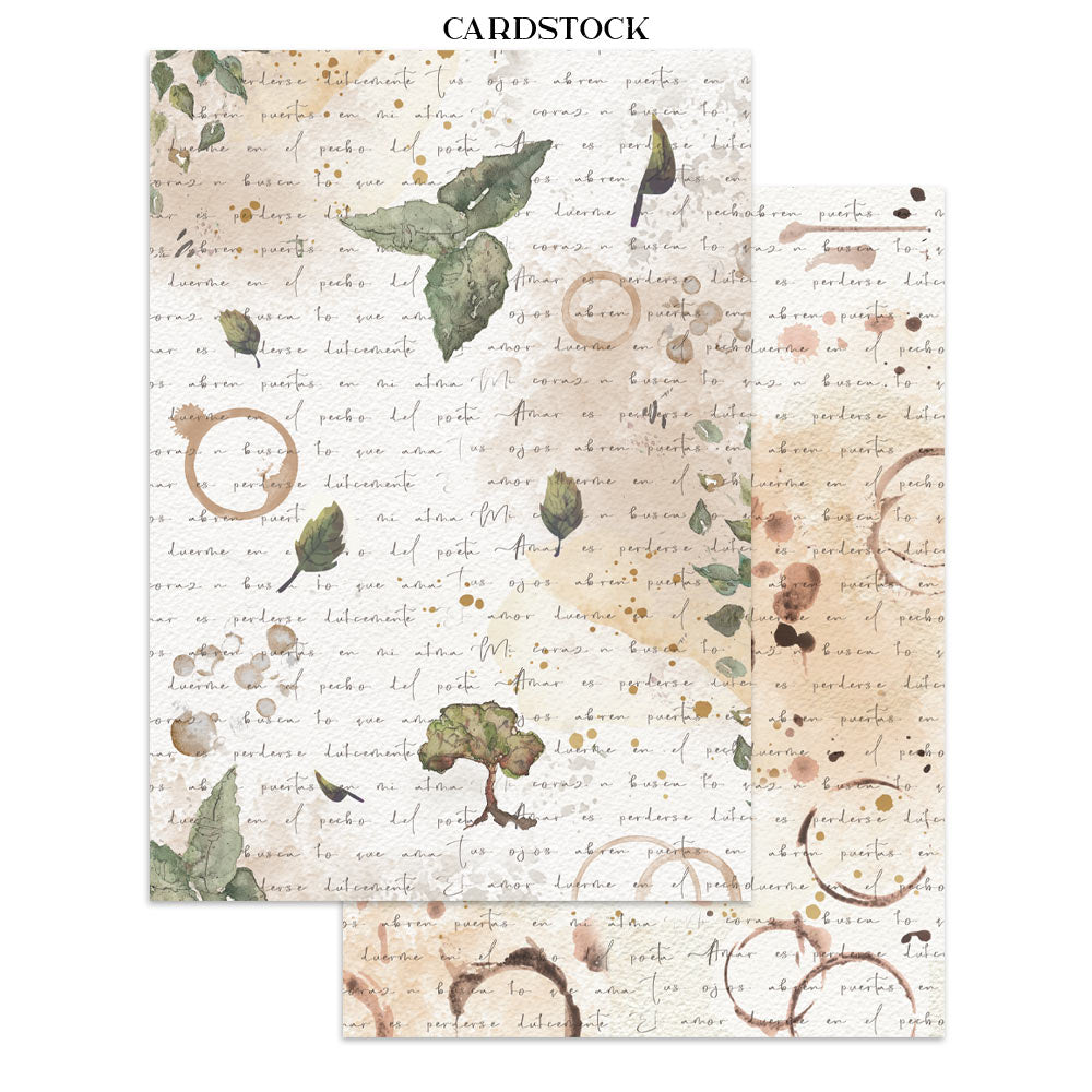 Stamperia FLOWERS and POEMS - A4 Junk Journal - Stickers Cut outs Backgrounds #SBJK31