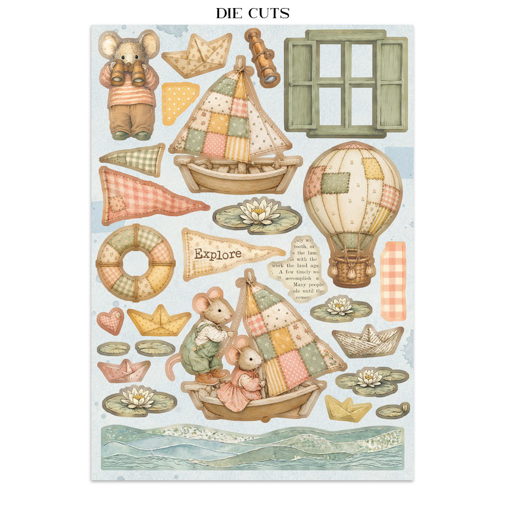 Stamperia COZY FAMILY - A4 Junk Journal - Stickers Cut outs Backgrounds #SBJK32