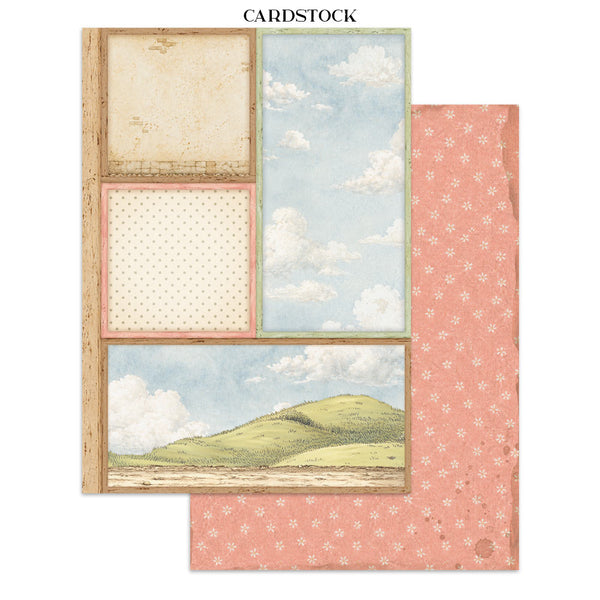 Stamperia COZY FAMILY - A4 Junk Journal - Stickers Cut outs Backgrounds #SBJK32