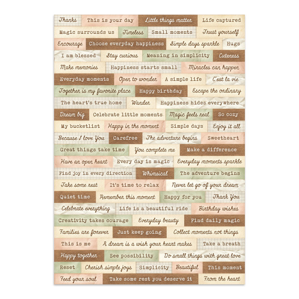 Stamperia COZY FAMILY - A4 Junk Journal - Stickers Cut outs Backgrounds #SBJK32