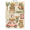 Stamperia COZY FAMILY - A4 Junk Journal - Stickers Cut outs Backgrounds #SBJK32