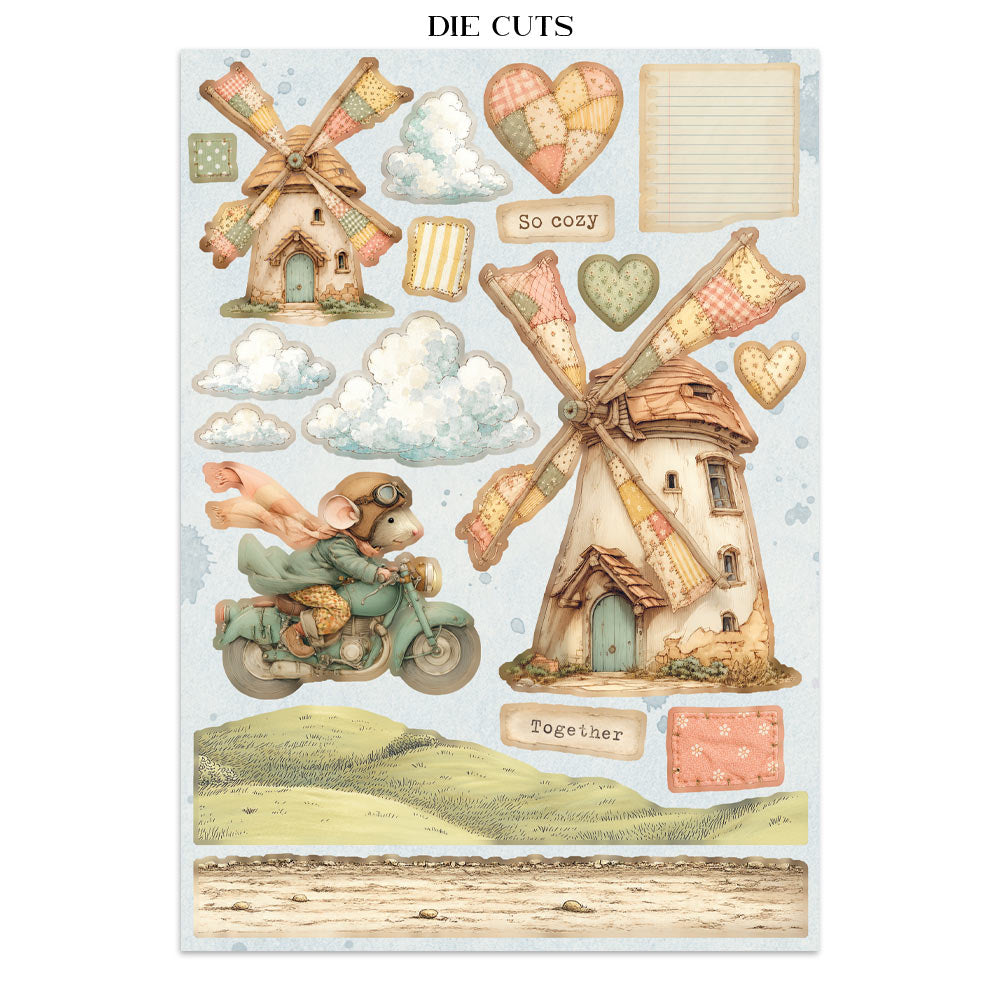 Stamperia COZY FAMILY - A4 Junk Journal - Stickers Cut outs Backgrounds #SBJK32