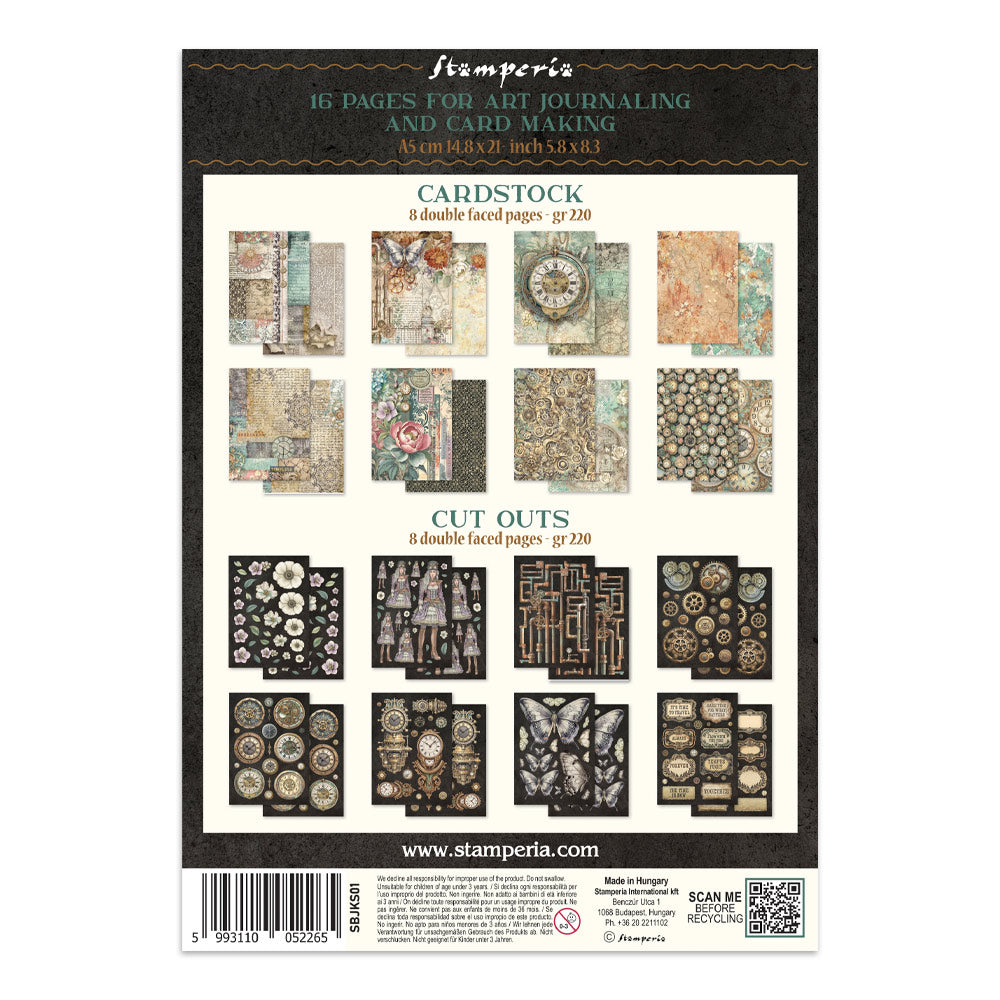 Stamperia GARDENS OF TIME A5 Junk Journal FOCUS POINTS for Arts & Crafts #SBJKS01