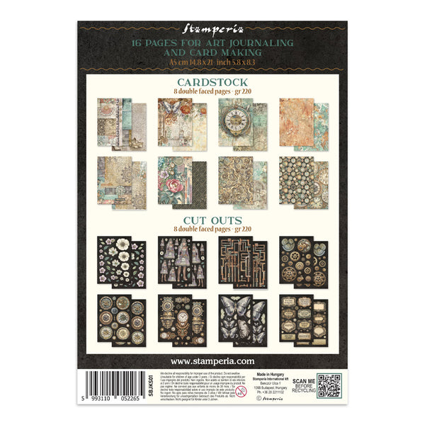 Stamperia GARDENS OF TIME A5 Junk Journal FOCUS POINTS for Arts & Crafts #SBJKS01