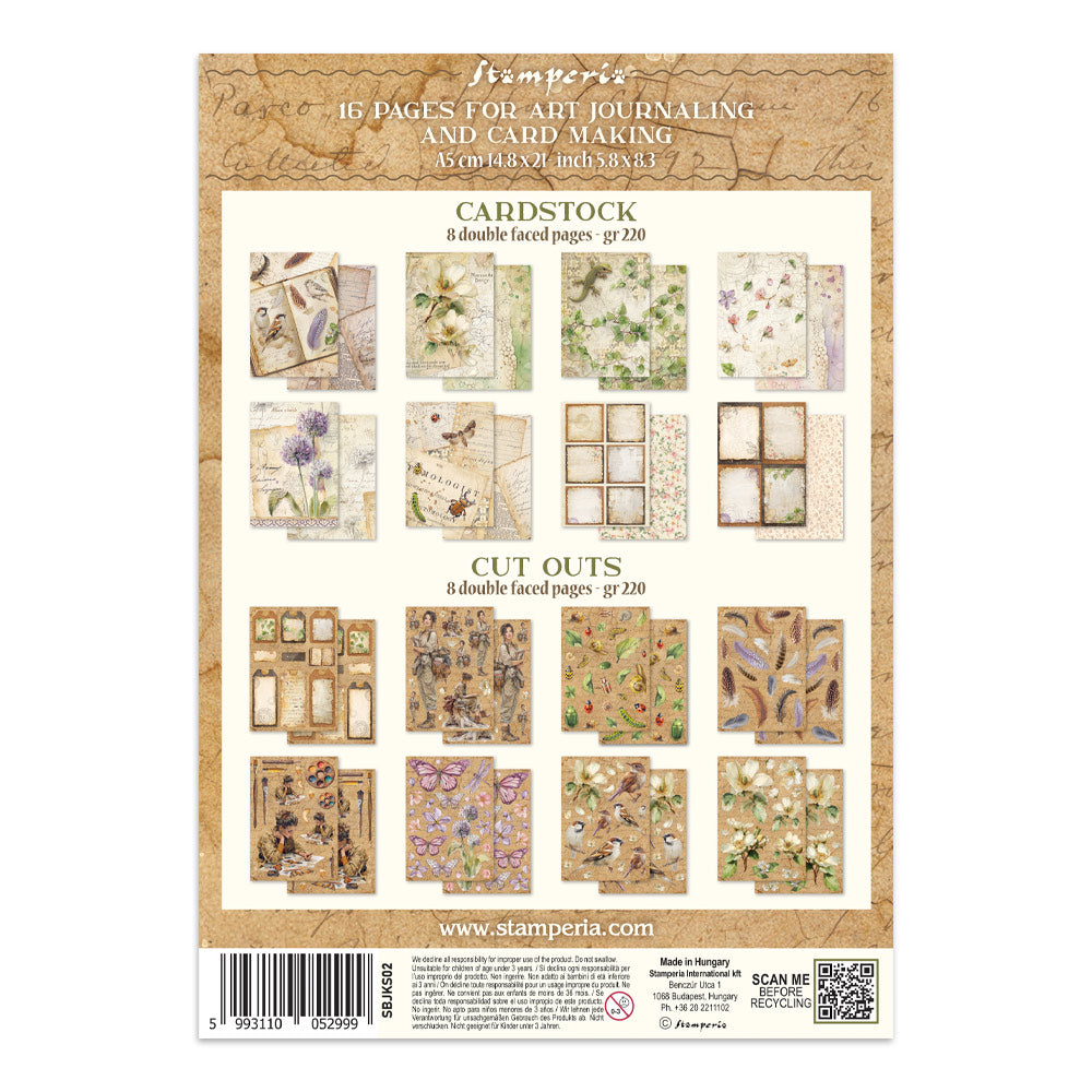PRE-ORDER / RE-ORDER Stamperia ALL AROUND A5 Junk Journal FOCUS POINTS for Arts & Crafts #SBJKS02