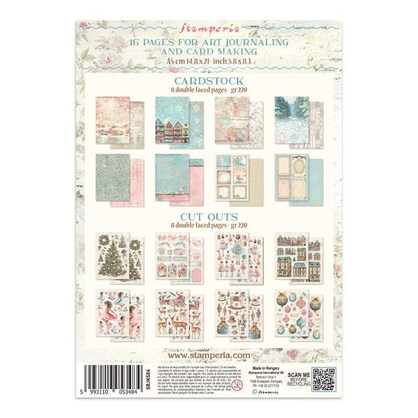 Stamperia WINTER MAGIC A5 Junk Journal FOCUS POINTS for Arts & Crafts #SBJKS04