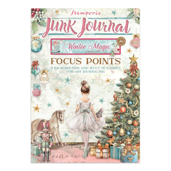 Stamperia WINTER MAGIC A5 Junk Journal FOCUS POINTS for Arts & Crafts #SBJKS04