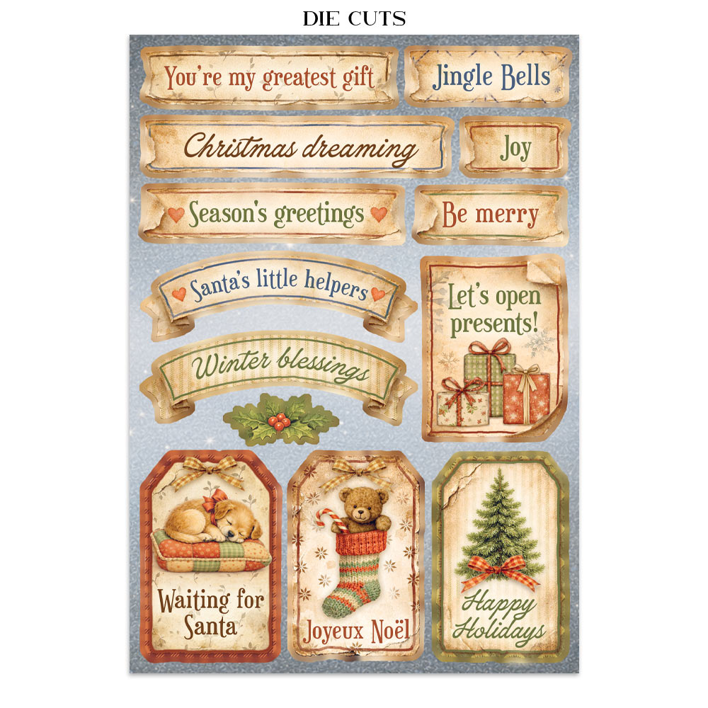 Stamperia Silent Night CHRISTMAS A5 Junk Journal FOCUS POINTS for Arts & Crafts #SBJKS06