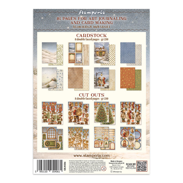 Stamperia Silent Night CHRISTMAS A5 Junk Journal FOCUS POINTS for Arts & Crafts #SBJKS06