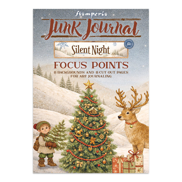 Stamperia Silent Night CHRISTMAS A5 Junk Journal FOCUS POINTS for Arts & Crafts #SBJKS06