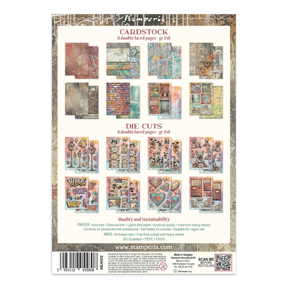 Stamperia FURRY FRIENDS 2 - A5 Junk Journal FOCUS POINTS for Arts & Crafts #SBJKS12
