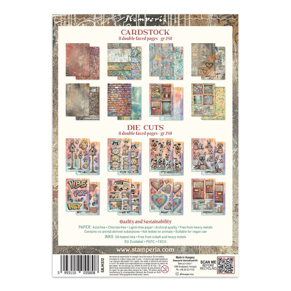 Stamperia FURRY FRIENDS 2 - A5 Junk Journal FOCUS POINTS for Arts & Crafts #SBJKS12