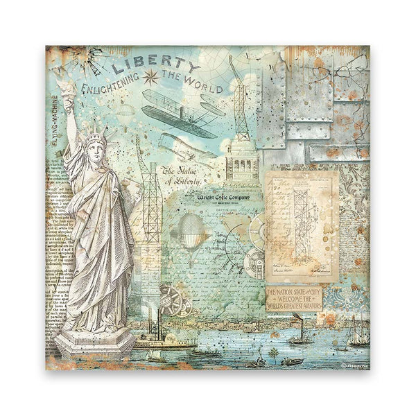 Stamperia SIR VAGABOND AVIATOR Fabric Sheets 4 pcs #SBPLT02