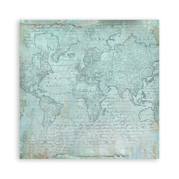 Stamperia AROUND THE WORLD Fabric Sheets 4 pcs #SBPLT14