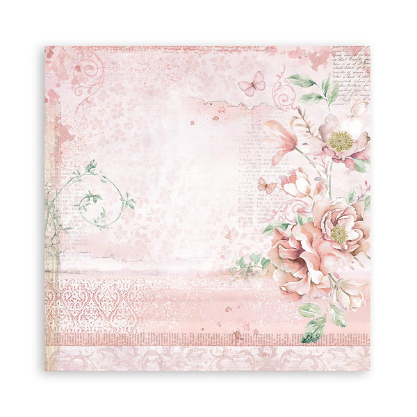 Stamperia BLUE LAND ROSELAND Fabric Sheets 4 pcs #SBPLT15