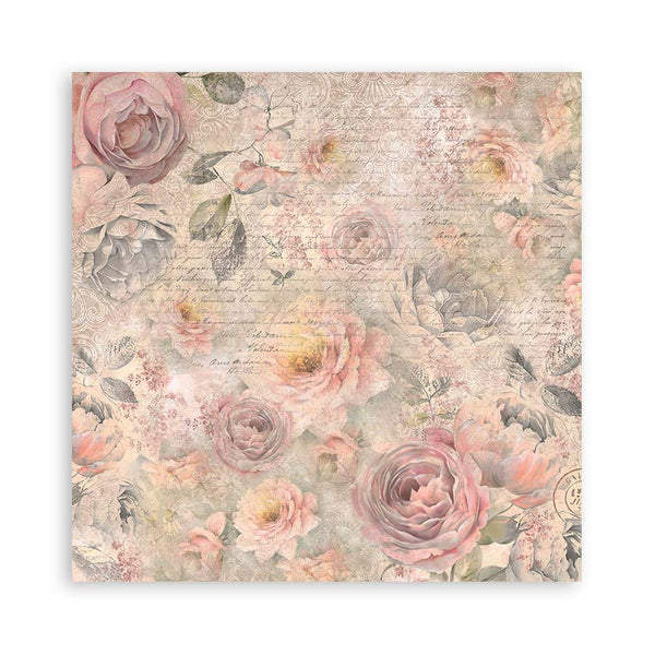 Stamperia SHABBY ROSE Fabric Sheets 4 pcs #SBPLT29