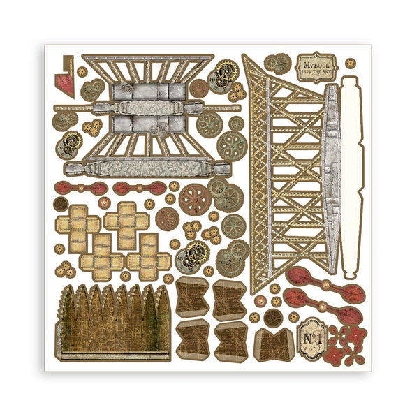 Stamperia SIR VAGABOND AVIATOR 3D Paper Kit Steampunk Airship #SBPOP13