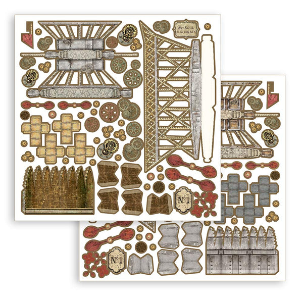 Stamperia SIR VAGABOND AVIATOR 3D Paper Kit Steampunk Airship #SBPOP13