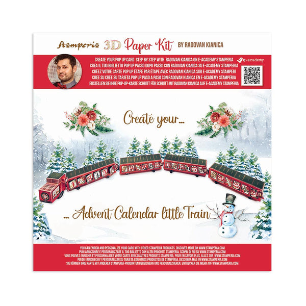 Stamperia ROMANTIC HOME for the HOLIDAYS 3D Christmas Advent Calendar Train #SBPOP16