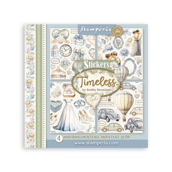 Stamperia TIMELESS STICKERS 4 Sheets #SBSTK02
