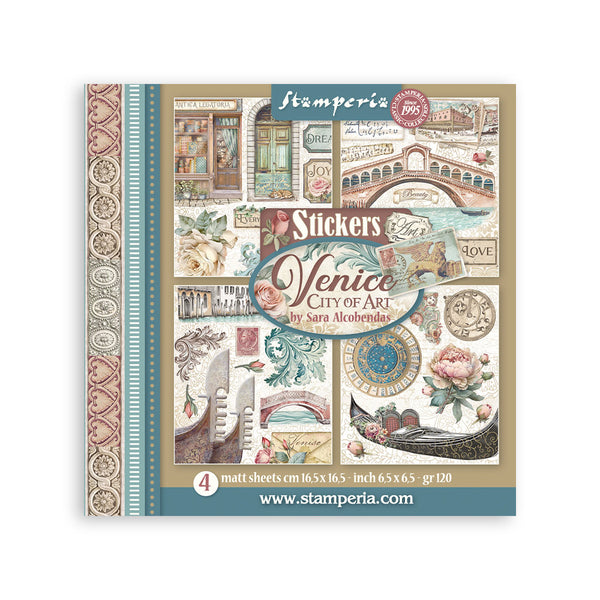 Stamperia VENICE CITY OF ART - STICKERS 4 Sheets #SBSTK03