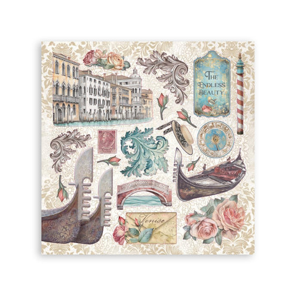 Stamperia VENICE CITY OF ART - STICKERS 4 Sheets #SBSTK03