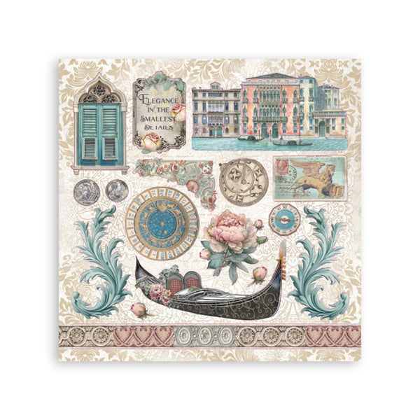Stamperia VENICE CITY OF ART - STICKERS 4 Sheets #SBSTK03