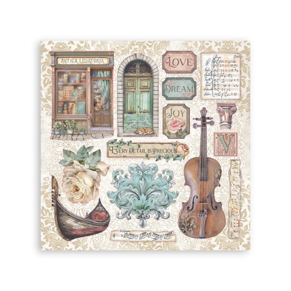 Stamperia VENICE CITY OF ART - STICKERS 4 Sheets #SBSTK03