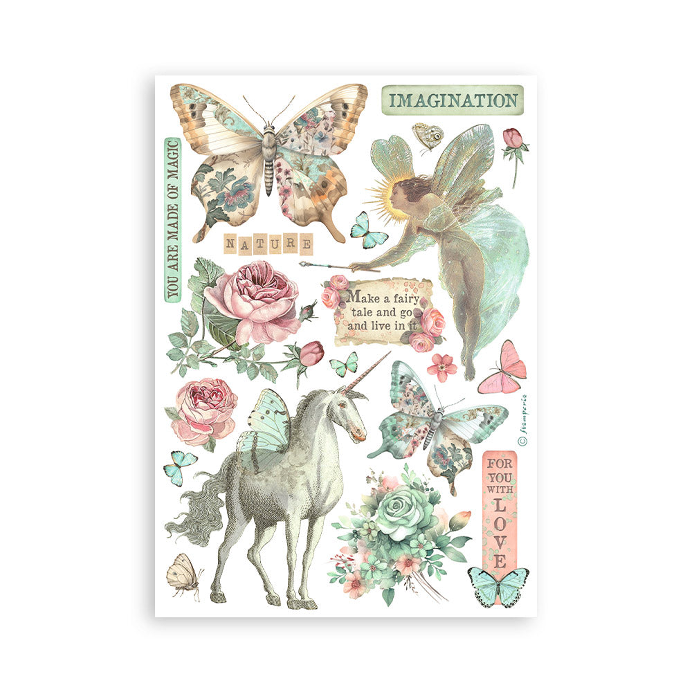 Stamperia WONDERLAND Washi Pad 8 Sheets A5 #SBW08