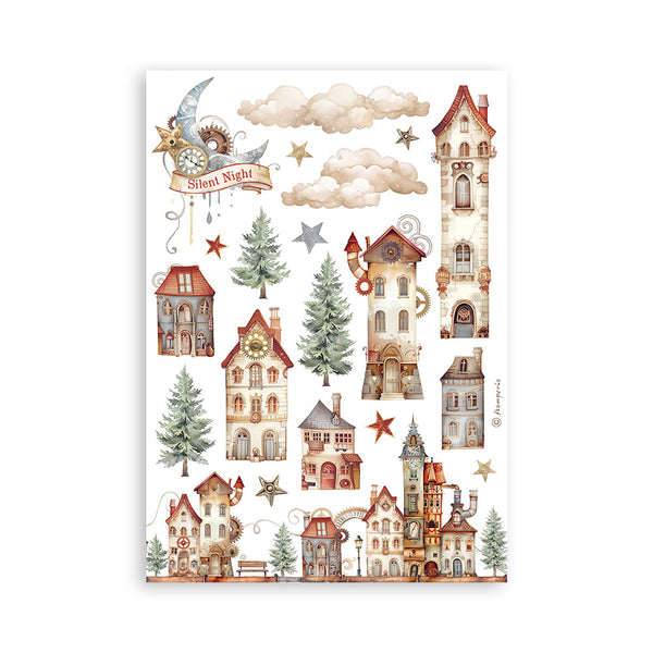 Stamperia GEAR UP FOR CHRISTMAS Washi Pad 8 Sheets A5 #SBW09