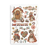 Stamperia GEAR UP FOR CHRISTMAS Washi Pad 8 Sheets A5 #SBW09