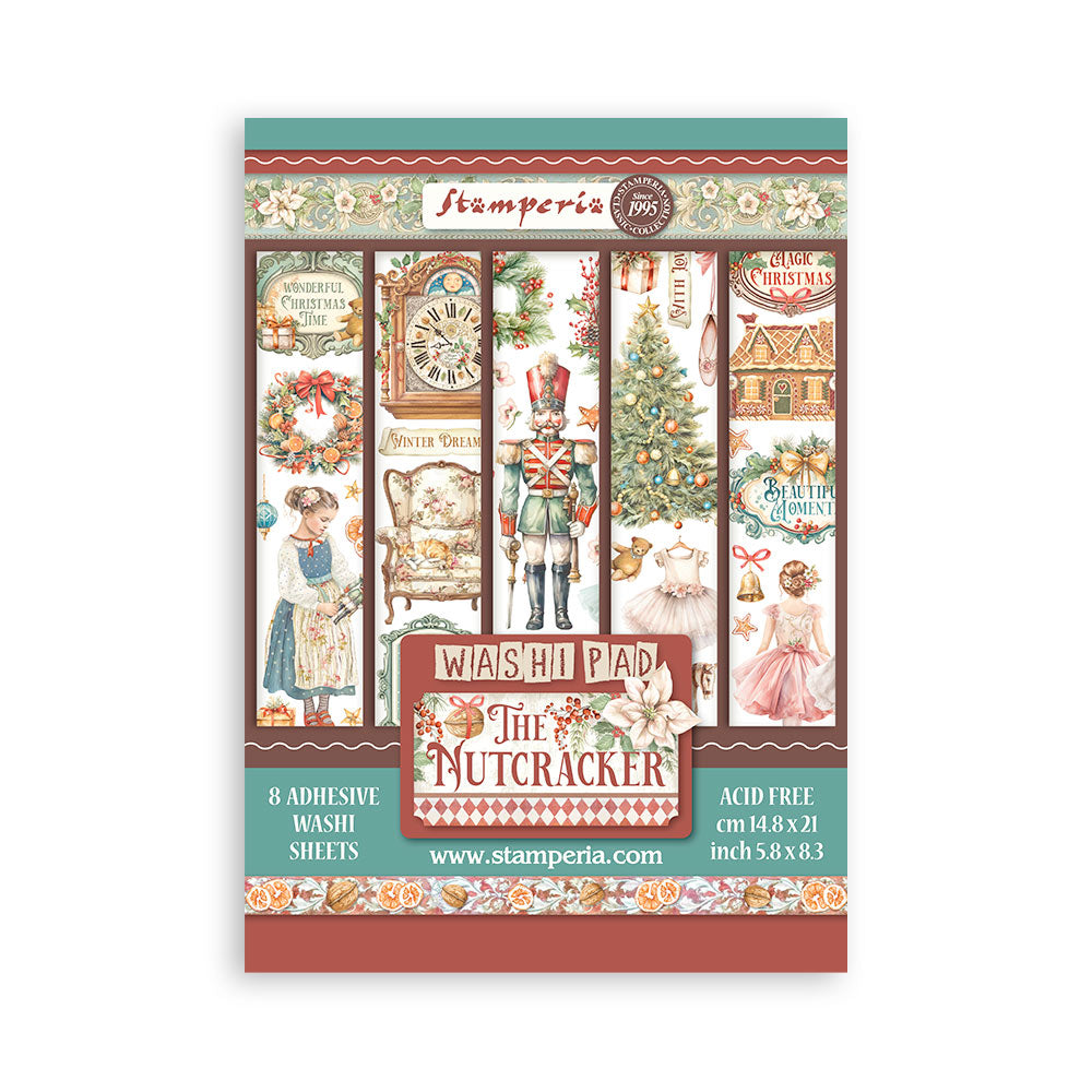 Stamperia Christmas THE NUTCRACKER Washi Pad 8 Sheets A5 #SBW10