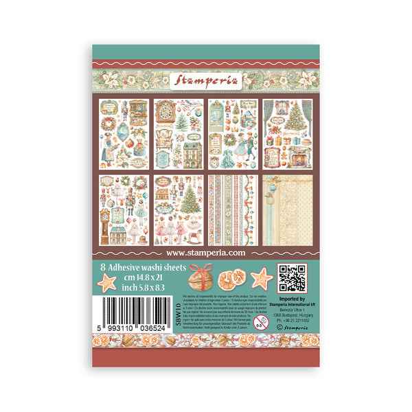 Stamperia Christmas THE NUTCRACKER Washi Pad 8 Sheets A5 #SBW10