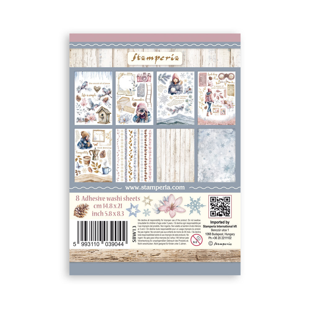 Stamperia Create Happiness DEWDROPS Washi Pad 8 Sheets A5 #SBW13